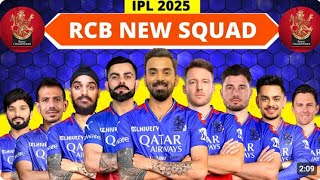 IPL 2025  Royal Challengers Bengaluru Full Squad  RCB New Squad 2025  RCB Team Players List 2025 [upl. by Cown]