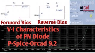 PN Diode VI Characteristics  Orcad PSpice [upl. by Baiel933]