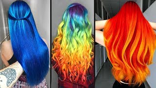 Top 10 Amazing Hair Color Transformation For Long HairRainbow Hairstyle Tutorials Compilations [upl. by Janus]