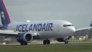 Icelandair B737 MAX8 Landing Schiphol [upl. by Etireugram92]