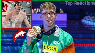 🏅 Daniel Wiffen Makes History Gold Medal in Mens 800M Freestyle at Olympics for Northern Ireland 🌟 [upl. by Aileon]