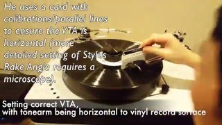 Turntable Set Up Realtime a retailer with Dr Feickerts tools [upl. by Llenrep619]