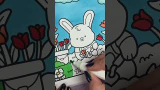 Hygge Heaven Bunny Tulips coloring colorwithme colors cute hygge [upl. by Dnomsaj]