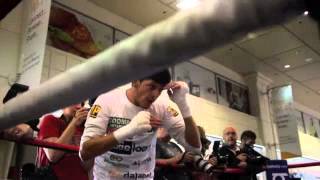 FORMER IBF CHAMPION JAMIE McDONNELL SHADOW BOXING  BROADMARSH NOTTINGHAM  FROCH v GROVES 2 [upl. by Ahsaek]