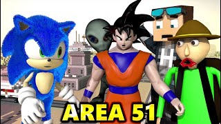 Storm RAID AREA 51 vs SONIC amp BALDI CHALLENGE MOVIE Ft GOKU official Minecraft Horror Animation [upl. by Gearard]