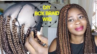 DIY BRAIDED CROCHET BOX BRAID WIG 2 WAYS [upl. by Edmea]