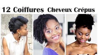 ☆ 12 Coiffures sur Cheveux Crépus ☆ [upl. by Mahgem22]