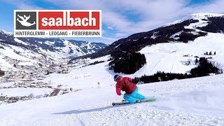 So ist das Skifahren im Skicircus Saalbach Hinterglemm Leogang Fieberbrunn [upl. by Leahcimnhoj]