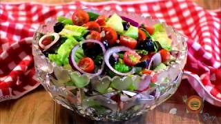 Greek Salad  Греческий Салат  Vegan Salad [upl. by Terrence534]