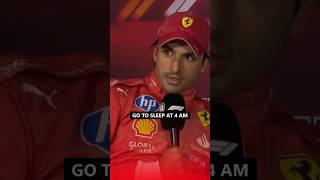 Carlos shares his insane routine for the Las Vegas GP 🤯 f1 formula1 source F1TV [upl. by Anaigroeg]