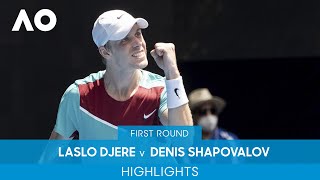 Laslo Djere v Denis Shapovalov Highlights 1R  Australian Open 2022 [upl. by Neltiac697]