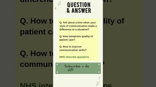 NHS interview questions Physiotherapy interview questionsv do differentlyPhysiotherapy in uk [upl. by Medor]