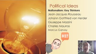 Political Ideas Nationalism Key Thinkers [upl. by Lewin]