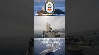 USS Gridley DDG101 Live Fires BGM109 Tomahawk Missile [upl. by Eleinad]