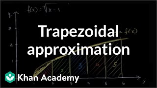 Trapezoidal sums  Accumulation and Riemann sums  AP Calculus AB  Khan Academy [upl. by Mariejeanne865]