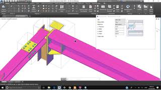 ADVANCE STEEL 2019 TUTORIAL43INSERT PLATE PARALLEL BEAM FLANGE [upl. by Airak855]