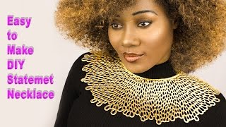 How To Make An Easy to Make DIY Statement Necklace For Under 500 [upl. by Ainegue]