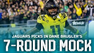 Who do the Jaguars Pick in Dane Bruglers 7Round Mock [upl. by Ailam107]