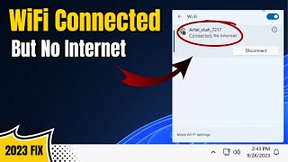 FIX WiFi Connected But No Internet Access On Windows 1011 NEW 2023 [upl. by Hsakiv935]