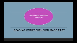 DIscursive passage meaningCBSE ENGLISH LANGUAGE AND LITERATURE Reading Comprehension [upl. by Iretak]