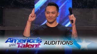 Demian Aditya Escape Artist Risks His Life During AGT Audition  Americas Got Talent 2017 [upl. by Ardnikat]