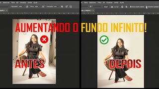 COMO AUMENTARESTICAR O FUNDO INFINITO NO PHOTOSHOP  DICA DE EDIÇÃO 1 [upl. by Brynna]