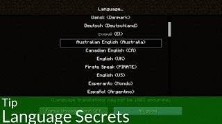 Tip Language Secrets in Minecraft [upl. by Saunderson509]