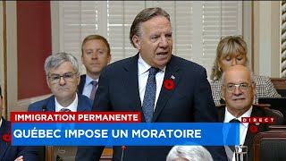 Immigration permanente Québec imposte un moratoire [upl. by Lletnohs]