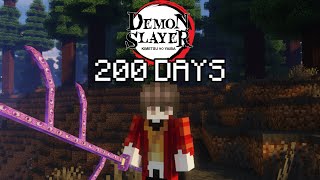 I Played Minecraft Demon Slayer For 200 DAYS… This Is What Happened [upl. by Aziaf]