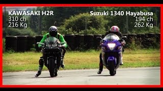 DA  Kawasaki H2R VS Suzuki Hayabusa 1340 [upl. by Eceirtal]