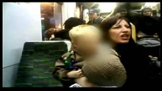 A woman Emma West arrested after shouting racial abuse on tram  London BBC1 London coverage [upl. by Eahsal]