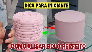 COMO ALISAR SEU BOLO CORRETAMENTE  TUTORIAL COMO USAR A ESPÁTULA DE TEXTURA PARISCAKEDESIGNER [upl. by Myrta]