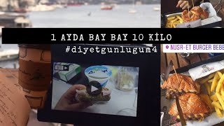 1 AYDA 10 KÄ°LO VERMENÄ°N Ã–DÃœLÃœ NUSRETğŸ” diyetgunlugum 4  BAY BAY 10 KÄ°LO [upl. by Ecirum]