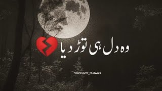 Woh Dil He Tord Diya  Sad Shero Shayari Status  Heart Touching Poetry 2024 [upl. by Ruthven]