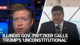 Despite his own migrant disaster proclamations Pritzker calls Trumps unconstitutional [upl. by Priscilla129]