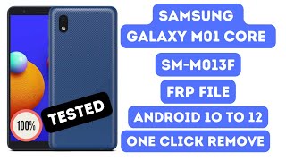 Samsung M01 Core FRP Bypass One Click  Android 10 to 12 Tested Working 100 2022 FREE Method [upl. by Felicidad]