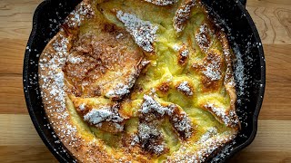 Apple Dutch Baby Pancakes Recipe Sliced Apple Skillet Pancakes [upl. by Rebah]