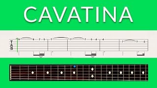 CAVATINA Guitar TAB Playalong [upl. by Eyr]