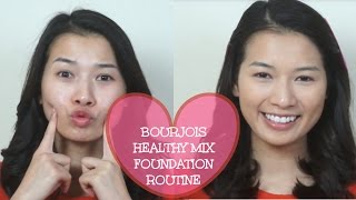 TEST amp TRY ♡ Kem Nền Bourjois Healthy Mix Foundation ♡ PrettyMuch [upl. by Gaves]