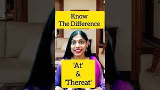 Understanding ‘At’ vs ‘Thereat’  Meanings amp Usage with Examplesquot ytshortsindia englishlanguage [upl. by Richards]