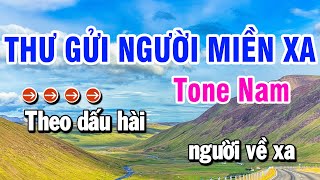 Karaoke Thư Gửi Người Miền Xa  Nhạc Sống Tone Nam  Huỳnh Lê [upl. by Carmine]