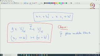 Lec 17 Basics of Representation theory continued [upl. by Ahsilrae]