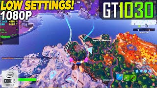 Fortnite GT 1030  i5 10400F  1080p Low Performance Mode Old [upl. by Rehtul10]