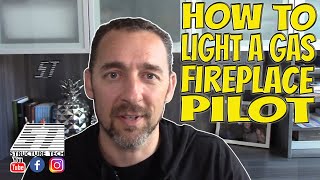 How to light a gas fireplace pilot [upl. by Pena]