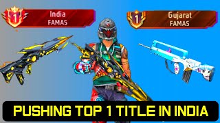 Pushing Top 1 In Famas  Top 1 Famas  Solo Rank Push Tips And Trick Free Fire  Weapon Glory Title [upl. by Nelyahs124]