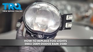 How to Replace Fog Light 20032009 Dodge Ram 2500 [upl. by Tanaka]