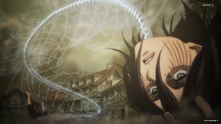 Eren Founding Titan Transformation Attack On Titan Episode 80 [upl. by Esertak31]