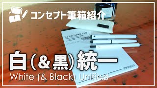 【筆箱紹介】コンセプト：白 ＆黒 統一［仕事用ペンケースの中身］ [upl. by Alina]