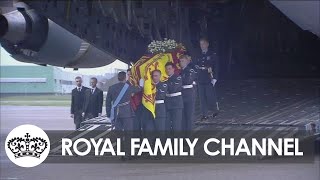 Queens Coffin Arrives in London for Final Journey [upl. by Giffer]