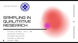 Sampling in Qualitative Research [upl. by Yesrod]